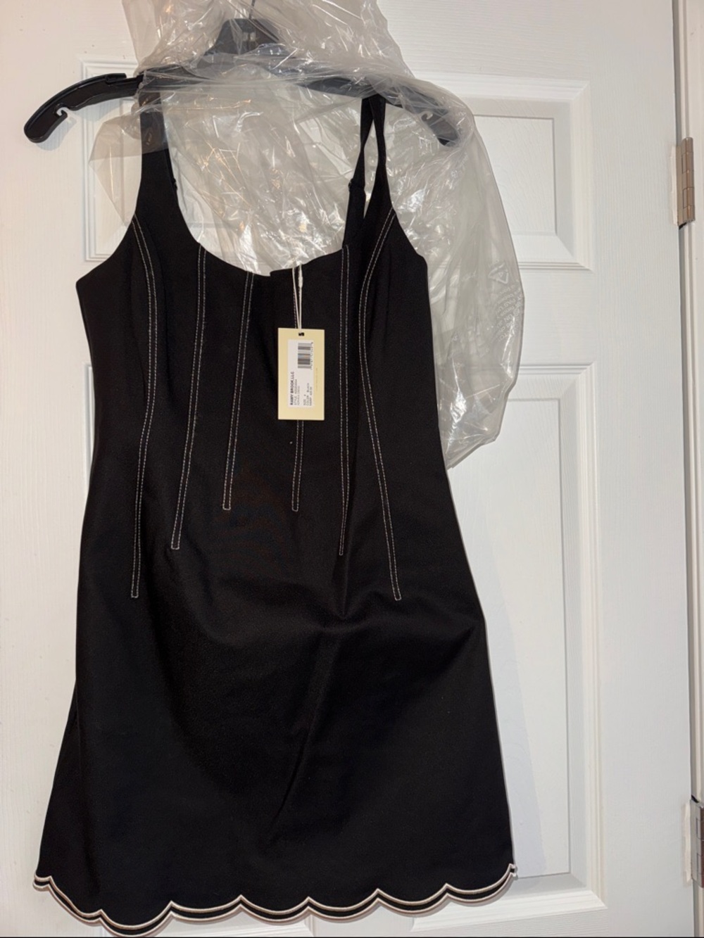 Ramy Brook NWT size 4 Adriana Sleeveless Scalloped Mini Dress - Picture 10 of 12